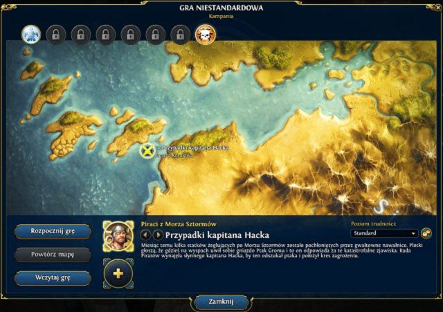 1 - Gniazdo Burz (1,4) | Misja 1 - Przypadki kapitana Hacka (ZG) - Might & Magic: Heroes VI - Pirates of the Savage Sea - poradnik do gry