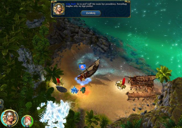 Lodowa bariera blokuje naszą drogę. Potrzebujemy pomocy szamana - Falagara. - Łowca Piratów | Misja 1 - Przypadki kapitana Hacka (ZG) - Might & Magic: Heroes VI - Pirates of the Savage Sea - poradnik do gry