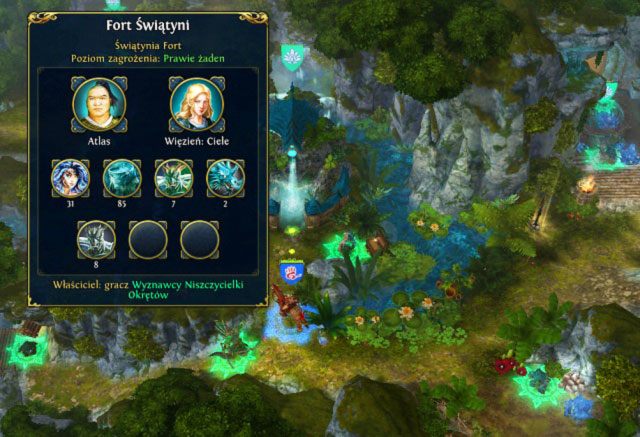 Ciele jest więźniem w fortecy Świątyni w samym centrum drugiej wyspy. - Przeciwzaklęcie | Misja 2 - Władca Morza Sztormów (ZG) - Might & Magic: Heroes VI - Pirates of the Savage Sea - poradnik do gry