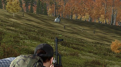 Każdy rozbity helikopter jest niestety pełen zainfekowanej załogi - DayZ: Rozbite helikoptery | Zdobywanie pierwszego ekwipunku - DayZ - poradnik do gry