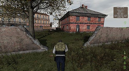 Opuść sklep tylnym wyjściem i korzystając z wyłomów w murach i ogrodzeniach skieruj się do cerkwi - DayZ: Czernogorsk | Zdobywanie pierwszego ekwipunku - DayZ - poradnik do gry