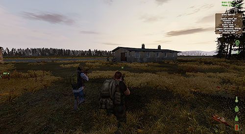 Z lasu na północnym-wschodzie udaj się to pierwszych baraków - DayZ: Lotnisko | Zdobywanie pierwszego ekwipunku - DayZ - poradnik do gry