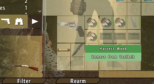 Następnie wejdź do lasu (nie musisz podchodzić do pojedynczych drzew), otwórz ekwipunek i kliknij [PPM] na toporku, wybierając opcję Harvest Wood - DayZ: Głód - jak zaspokoić? - DayZ - poradnik do gry