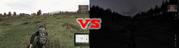 Doba w tej grze trwa dokładnie 24 godziny, tak więc wchodząc o godzinie 23:00 na serwer w strefie czasowej GMT+2 (polski czas letni) rozpoczniesz grę w całkowitej ciemności - DayZ: Serwery - oznaczenia - DayZ - poradnik do gry