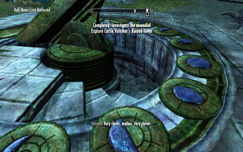 Gdy zbierzesz wszystkie, umieść je w wolnych miejscach dookoła wskazówki - Chasing Echoes | Ścieżka lorda wampirów | The Elder Scrolls V Skyrim Dawnguard - The Elder Scrolls V: Skyrim - Dawnguard - poradnik do gry