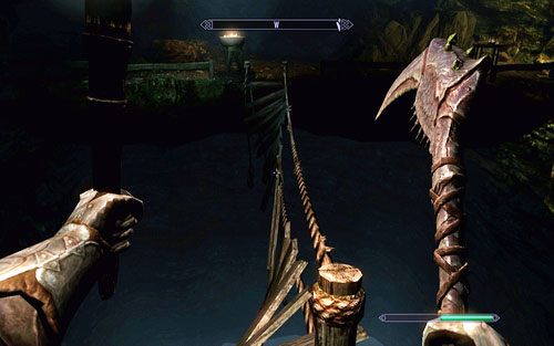 Przebijając się przez pajęczyny, dotrzesz do zerwanego mostu - Touching The Sky (1) | Ścieżka lorda wampirów | TES V Skyrim Dawnguard - The Elder Scrolls V: Skyrim - Dawnguard - poradnik do gry