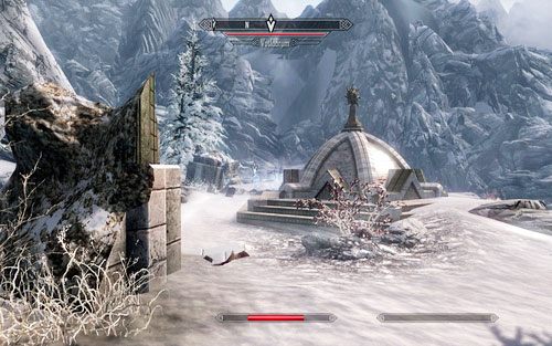 Gdy nabierzesz już wodę z czwartej kapliczki, idź górską ścieżką na północ - Touching The Sky (1) | Ścieżka lorda wampirów | TES V Skyrim Dawnguard - The Elder Scrolls V: Skyrim - Dawnguard - poradnik do gry