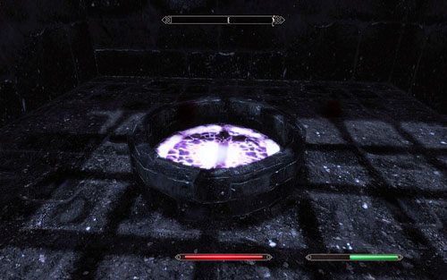 Pokonując małe grupki szkieletów odszukaj w środku fioletowy teleport - Beyond Death | Ścieżka Dawnguarda | The Elder Scrolls V Skyrim Dawnguard - The Elder Scrolls V: Skyrim - Dawnguard - poradnik do gry
