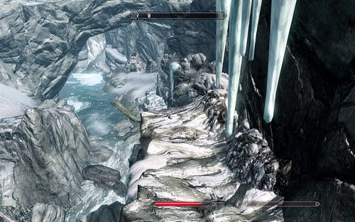 Dotrzesz w ten sposób do małego obozu rozbitego na brzegu strumienia - Touching The Sky (1) | Ścieżka Dawnguarda | The Elder Scrolls V Skyrim Dawnguard - The Elder Scrolls V: Skyrim - Dawnguard - poradnik do gry