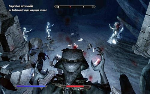 Zaraz po zakończeniu rozmowy ze śnieżnym elfem, podejdź do jego tronu i odwróć do niego plecami - Touching The Sky (2) | Ścieżka Dawnguarda | The Elder Scrolls V Skyrim Dawnguard - The Elder Scrolls V: Skyrim - Dawnguard - poradnik do gry