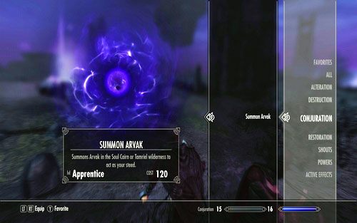 W nagrodę otrzymasz zaklęcie Summon Avrak (w dziale Conjuration), które tworzy nieumartego wierzchowca - Find Arvaks skull in the Soul Cairn | Wspólne zadania poboczne Skyrim Dawnguard - The Elder Scrolls V: Skyrim - Dawnguard - poradnik do gry