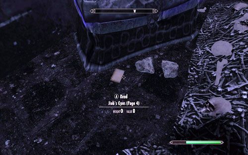 Wejdź na jego szczyt i podnieś stronę nr 4 leżącą obok skrzyni z lewej - Impatience of a Saint | Wspólne zadania poboczne | TES V Skyrim Dawnguard - The Elder Scrolls V: Skyrim - Dawnguard - poradnik do gry