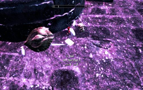 Leży obok dużego kamiennego okręgu z różowym światłem w środku - Impatience of a Saint | Wspólne zadania poboczne | TES V Skyrim Dawnguard - The Elder Scrolls V: Skyrim - Dawnguard - poradnik do gry