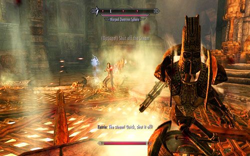 Gdy to zrobisz i podejdziesz do mechanizmu zostaniesz zaatakowany przez dwemerskie roboty - Lost to the Ages (2) | Wspólne zadania poboczne | TES V Skyrim Dawnguard - The Elder Scrolls V: Skyrim - Dawnguard - poradnik do gry