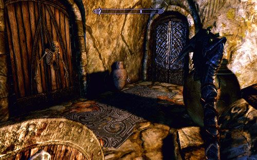 Gdy wszyscy zginą, idź dalej przed siebie, aż dotrzesz do miejsca z wiszącym na drzwiach szkieletem - The Bloodstone Chalice | Ścieżka lorda wampirów | TES V Skyrim Dawnguard - The Elder Scrolls V: Skyrim - Dawnguard - poradnik do gry