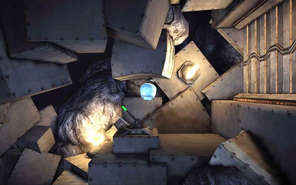 Nie masz co lecieć na dół, w żaden sposób nie odblokujesz tam przejścia - Podziemia | Unmechanical - Unmechanical - poradnik do gry