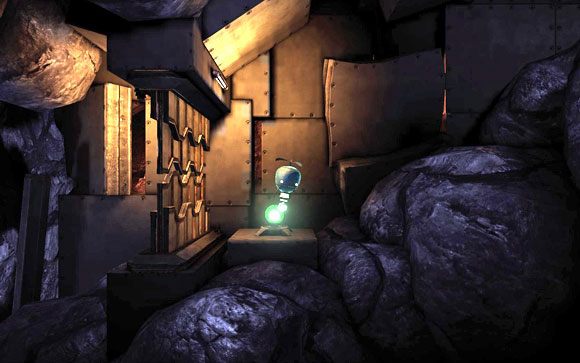 Jakiś odłamek bramy może zablokować Ci dalsze przejście - po prostu usuń go z drogi - MAPA - TUNEL 1 | Rozrusznik | Unmechanical - Unmechanical - poradnik do gry