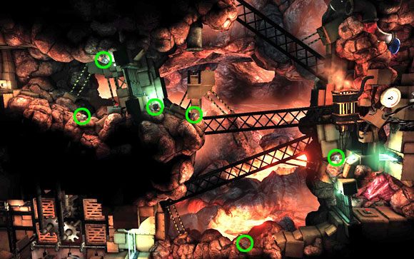 Leć dalej wzdłuż rury - trafisz do nieco większej otwartej przestrzeni - Kopalnia | Unmechanical - Unmechanical - poradnik do gry