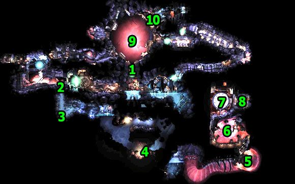 Poglądowa mapa planszy - Rozrusznik - kontynuacja - MAPA - TUNEL 3 | Rozrusznik -kontynuacja - Unmechanical - poradnik do gry