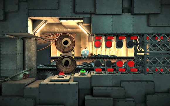 Na górze czeka już na Ciebie pierwsza pamięciowa łamigłówka [#2], składająca się z dwóch etapów - Fabryka | Unmechanical - Unmechanical - poradnik do gry