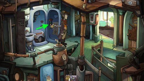 Otwórz drzwi do łazienki (Bathroom Door) - Deponia: Spakuj walizkę (Kuvaq) - solucja, opis przejścia - Deponia - poradnik do gry