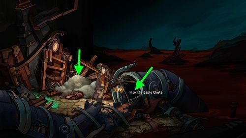 Zwróć uwagę na stóg igieł (Stack of Needles) i pogrzeb w nim - znajdziesz słomkę (Straw) - Deponia: Znajdź Goal (Niższa Stacja Wschodzenia) - solucja, opis przejścia - Deponia - poradnik do gry