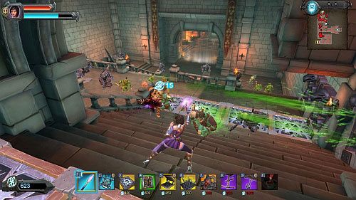 Z czasem warto dostawiać kolejne spryskiwacze i klimatyzatory nieopodal drugich wrót (P2, P3) - Etap 8 - Wejście dla służby | Solucja Orcs Must Die! 2 - Orcs Must Die! 2 - poradnik do gry