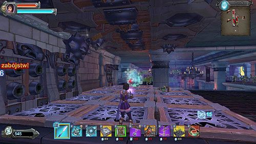 Rozbudowuj także miejsca pułapek przed schodami, dostawiając kolejne machające maczugi, klimatyzatory i spryskiwacze kwasu (obrazek) - Etap 9 - Przejścia | Solucja Orcs Must Die! 2 - Orcs Must Die! 2 - poradnik do gry