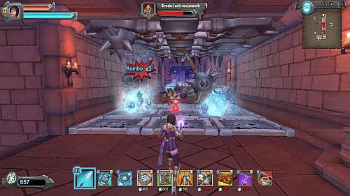 Od początku posiadasz sporo gotówki, dlatego przy portalu (P1) postaw trzy machające maczugi i ustaw pod nimi klimatyzatory - Etap 14 - Klucz | Solucja Orcs Must Die! 2 - Orcs Must Die! 2 - poradnik do gry