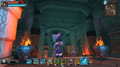 Kiedy dotrzesz mniej więcej do połowy ściany, to zacznij budować drugą w przeciwnym punkcie - Etap 15 - Poskręcane sale | Solucja Orcs Must Die! 2 - Orcs Must Die! 2 - poradnik do gry