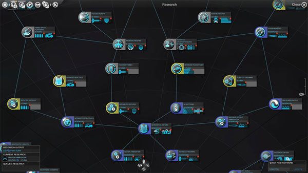 Fragment gałęzi militarnej - Drzewko Technologiczne - Endless Space - poradnik do gry
