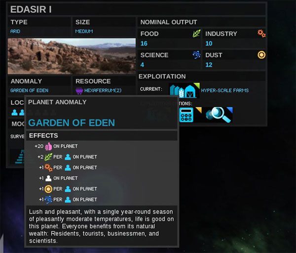 Profity pochodzące z tego typu zjawisk dodatkowo wpływają na kondycję całej planety - Anomalie - Okno Planety - Endless Space - poradnik do gry