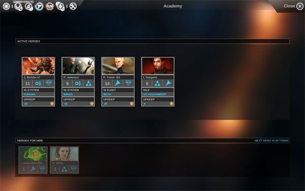 Po opracowaniu specjalnej technologii nasz bohaterski tercet zostanie rozszerzony o raptem dwa nowe charaktery - Akademia - bohaterowie - Endless Space - poradnik do gry