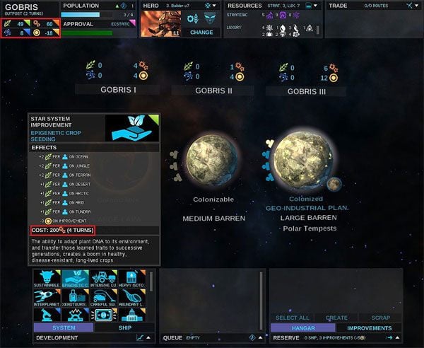 Czas oczekiwania został skrócony trzykrotnie, dodatkowo potężnie wzmocniony został poziom żywności i uprzemysłowienia - Akademia - bohaterowie - Endless Space - poradnik do gry