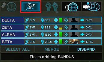 Zaznaczona ikona oznacza rozpoczęcie ataku - Przed bitwą - Walka - Endless Space - poradnik do gry