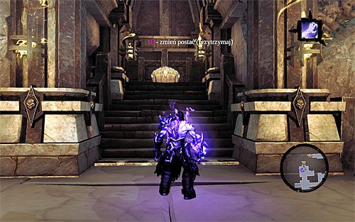 Pozostań na chwilę we wschodniej części pomieszczenia i zwróć uwagę na dwie okoliczne płyty naciskowe - Przeszukaj Miasto Umarłych - zachodnia część | Miasto Umarłych | Darksiders 2 - Darksiders 2 - poradnik do gry