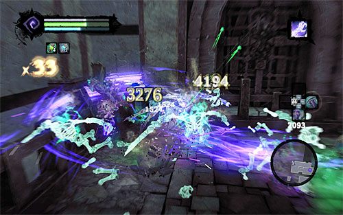 Przejdź na kolejną platformę, przystępując do ostatniej bitwy - Przeszukaj Miasto Umarłych - górne poziomy (1) | Miasto Umarłych | Darksiders 2 - Darksiders 2 - poradnik do gry