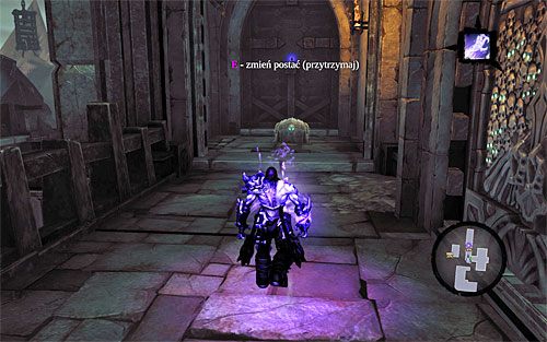 Dokonaj zamiany na drugą połówkę duszy i wyślij ją w prawo - Przeszukaj Miasto Umarłych - górne poziomy (1) | Miasto Umarłych | Darksiders 2 - Darksiders 2 - poradnik do gry