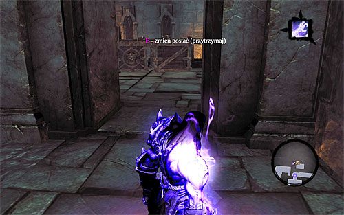 Przełącz się z powrotem na pierwszą połówkę duszy i zejdź z płyty naciskowej - Przeszukaj Miasto Umarłych - górne poziomy (1) | Miasto Umarłych | Darksiders 2 - Darksiders 2 - poradnik do gry