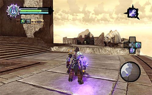 Złap się pobliskiej interaktywnej krawędzi i przedostań się z jej pomocą do miejsca pobytu nowych spaczonych aniołów - Znajdź Archonta | Klucz do odkupienia | Darksiders 2 - Darksiders 2 - poradnik do gry