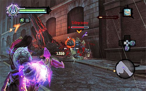 Udręczonego proponuję w miarę możliwości atakować z dużej odległości, wykorzystując broń Zbawienie - Znajdź pierwszą część Kostura | Kostur Arafaela | Darksiders 2 - Darksiders 2 - poradnik do gry