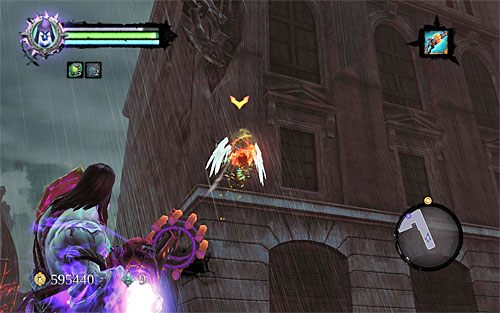 Proponuję dokładnie zbadać teraz całą najbliższą okolicę (uwaga na pojedynczego detonatora), albowiem znajdują się tu dwie nowe skrzynie - Znajdź drugą część Kostura (1) | Kostur Arafaela | Darksiders 2 - Darksiders 2 - poradnik do gry