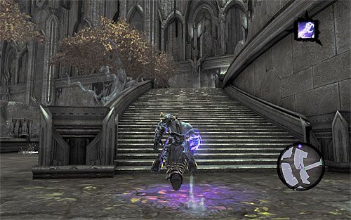 Kieruj się na wschód, docierając po kilku chwilach do dużego obszaru z platformami zawieszonymi w przestworzach - Odszukaj skrybę - wschodnia część cytadeli (1) | Skaza herezji | Darksiders 2 - Darksiders 2 - poradnik do gry