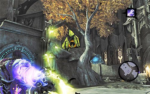 Teoretycznie mógłbyś od razu przystąpić do dalszej części misji, ale zanim tego dokonasz proponuję zająć się pozyskaniem pominiętego wcześniej skarbu - Odszukaj skrybę - wschodnia część cytadeli (1) | Skaza herezji | Darksiders 2 - Darksiders 2 - poradnik do gry