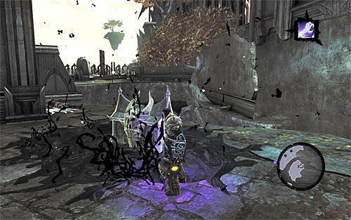 Przełącz się po raz ostatni na drugą połówkę, czyli tę, która posiada aktualnie cieniobucha - Odszukaj skrybę - wschodnia część cytadeli (1) | Skaza herezji | Darksiders 2 - Darksiders 2 - poradnik do gry