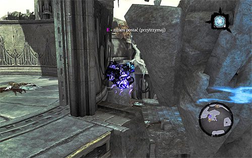 Uaktywnij umiejętność Rozdzieracz Duszy i użyj pierwszej połówki duszy do zablokowania obrotowego mechanizmu - Odszukaj skrybę - północna część cytadeli (2) | Skaza herezji | Darksiders 2 - Darksiders 2 - poradnik do gry