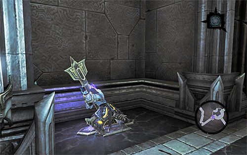 Podejdź do dziury i zeskocz na dół, przystępując do eksploracji długiego korytarza - Odszukaj skrybę - północna część cytadeli (2) | Skaza herezji | Darksiders 2 - Darksiders 2 - poradnik do gry