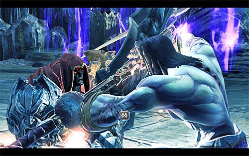 Kontynuuj wykonywanie opisanych powyżej czynności do momentu pozbawienia Wojny około połowy paska zdrowia - Boss 2 - Wojna | Znajdź sposób na ocalenie Wojny | Darksiders 2 - Darksiders 2 - poradnik do gry