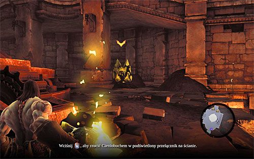 Zgodnie z sugestią gry przystąp do trybu celowania poprzez wciśnięcie klawisza Q - Przywróć Górski Ogień (1) | Górski Ogień | Darksiders 2 - Darksiders 2 - poradnik do gry