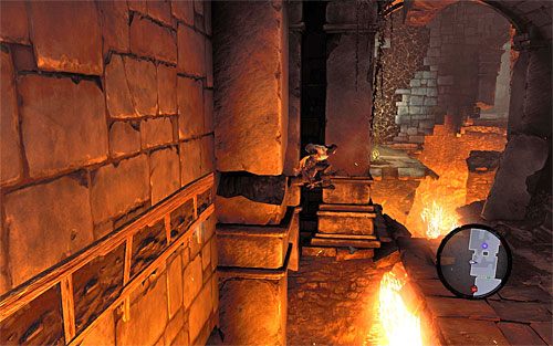 Na początek wykonaj kilka kroków do przodu i podnieś Monetę Przewoźnika - Przywróć Górski Ogień (1) | Górski Ogień | Darksiders 2 - Darksiders 2 - poradnik do gry